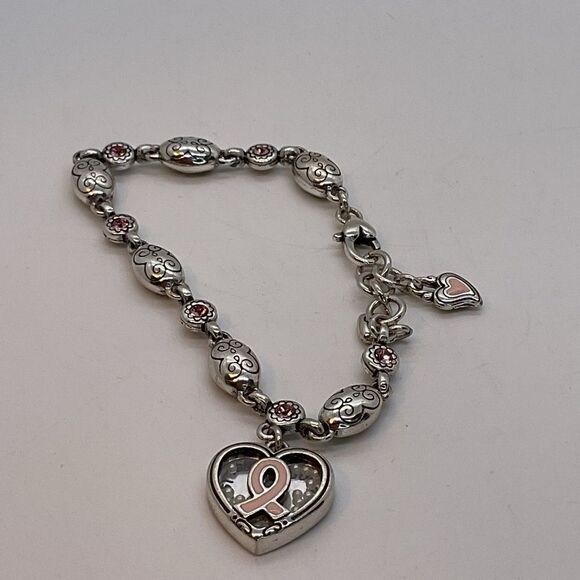 Brighton Jewelry - Brighton Power of Pink Legacy Heart Charm Bracelet